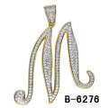 Bijoux pour hommes 925 Silver Micro Setting Letter Pendant.